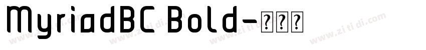 MyriadBC Bold字体转换
